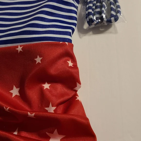 Oasis Red White and Blue One Piece Swimsuit size 1X Just in Time for the 4th! - Picture 2 of 4